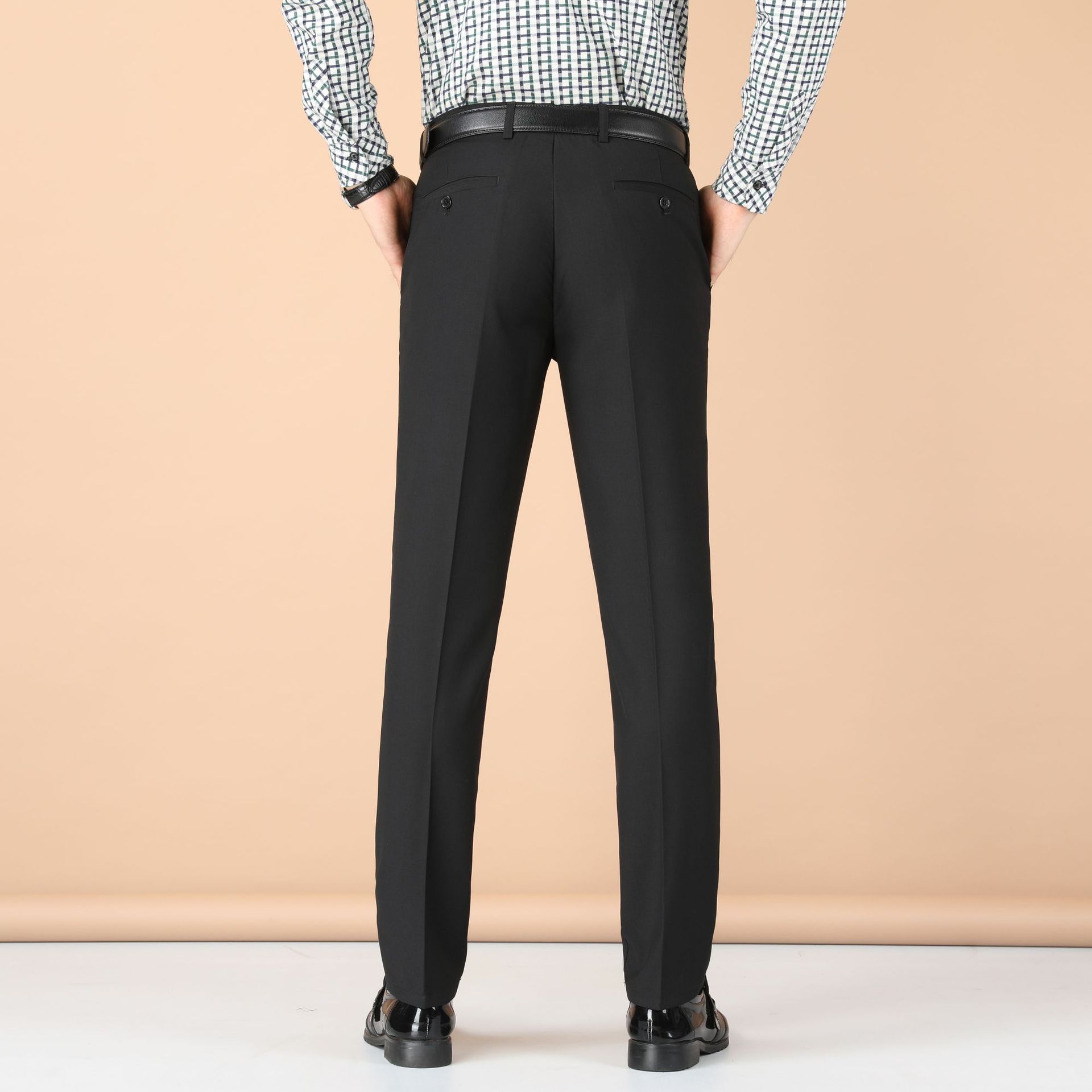 Men's Business Wear Slim-fit Trousers Spring and Autumn Casual Men's Wear Youth Work Dress Work Black Business Suit