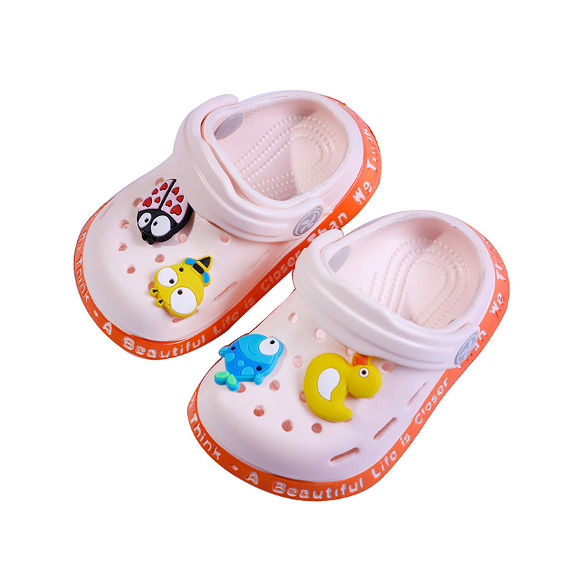 Baby Sandals Men's Summer Toddler Cartoon 1-3 Years Old 2 Girls Baotou Crocs Soft Sole Anti-Slip Baby Beach Sandals