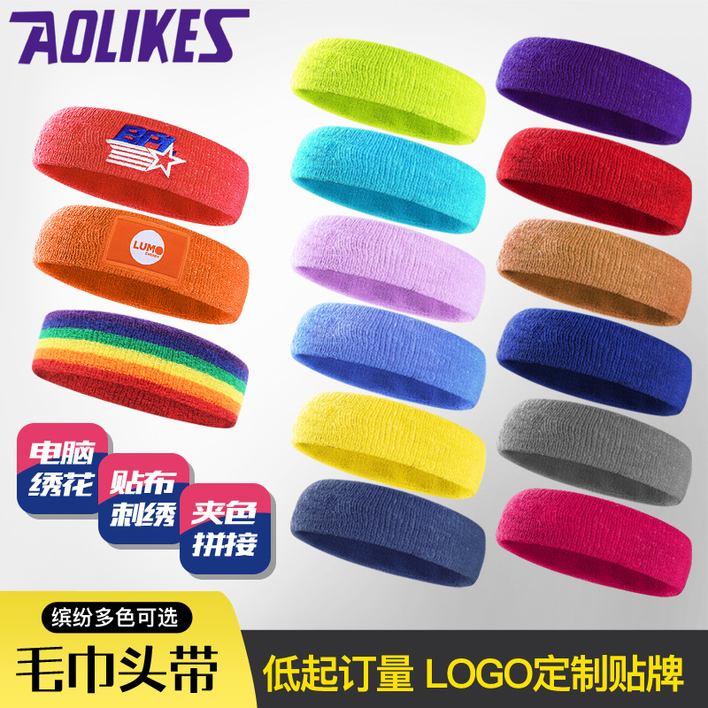 Прямые продажи спортивной эластичной защитной повязки на голову из вязаного полотна, дышащая, впитывающая пот, оптовая