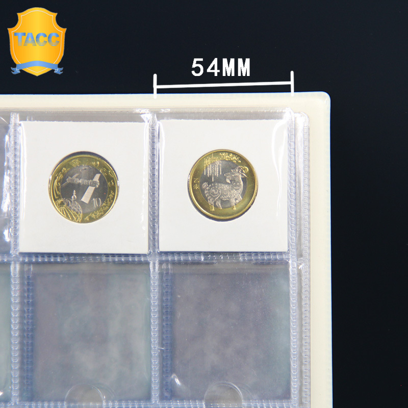 Cross-Border Supply Paper Clip Collection Book, Coin Collection Book, 10 Pages, 12 Grids, 120 Pieces, Paper Clip Type, Fixed Page Type