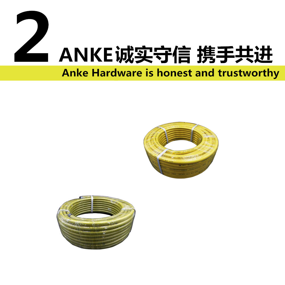 304 gas pipe 3456 points 1 inch natural gas liquefied gas stove pipe 304 stainless steel corrugated gas pipe