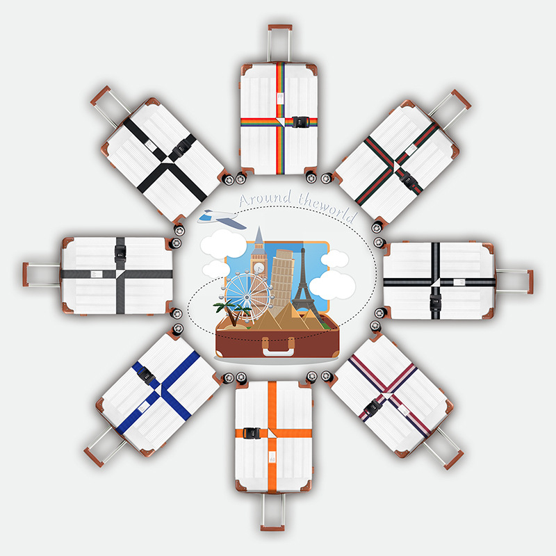 Cross-Border Cross Password Straps, Thickened Wear-Resistant and Explosion-Proof Suitcase Straps, Trolley Case Overseas Password Lock Straps
