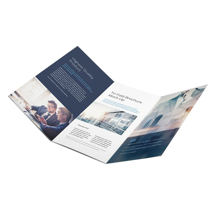 Publicity leaflet printing flyer making free design three folding page custom picture album printing single page color printing advertising color page