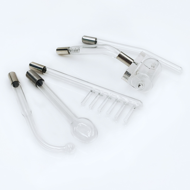 High Frequency Electrotherapy Instrument Glass Tube Accessories Beauty Instrument Accessories Red Light Purple Electrotherapy Stick Electrotherapy Comb