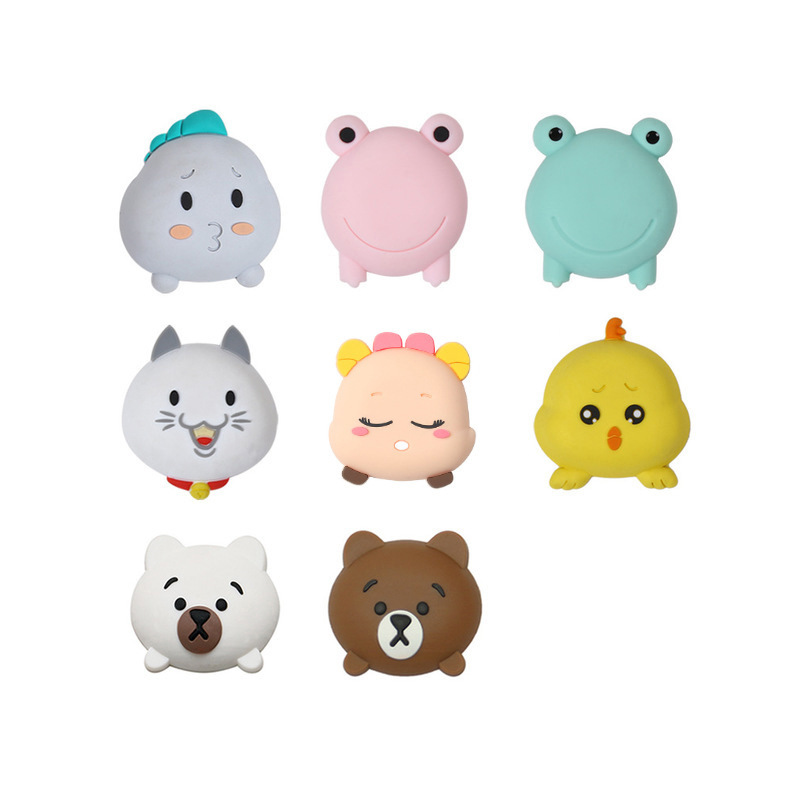Cute Pet Soft Rubber Door Handle Anti-Collision Pad Thickened Bathroom Cartoon Buffer Door Sticker Silent Anti-Collision Wall Sticker Wholesale