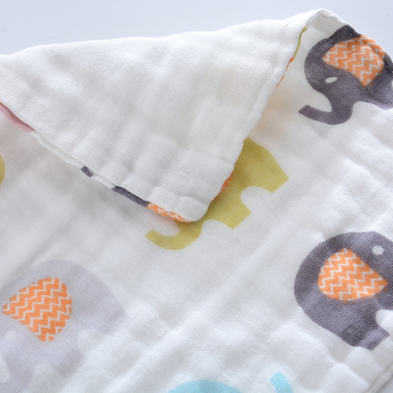 Six-layer high-density cotton gauze square towel baby face towel children's handkerchief feeding towel baby daily necessities