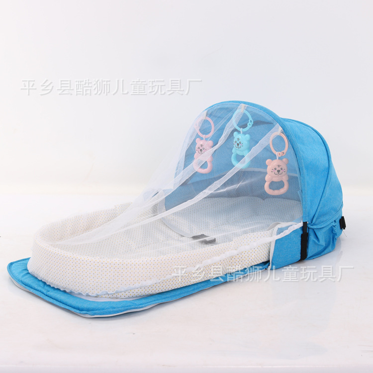 Portable crib multi-functional travel mosquito-proof isolation bed baby folding bed removable bed mid-bed backpack