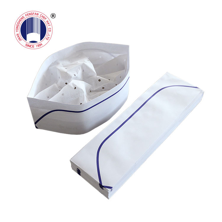 Disposable chef hat paper hat boat hat kitchen hat hotel catering oil-proof breathable work hat paper hats