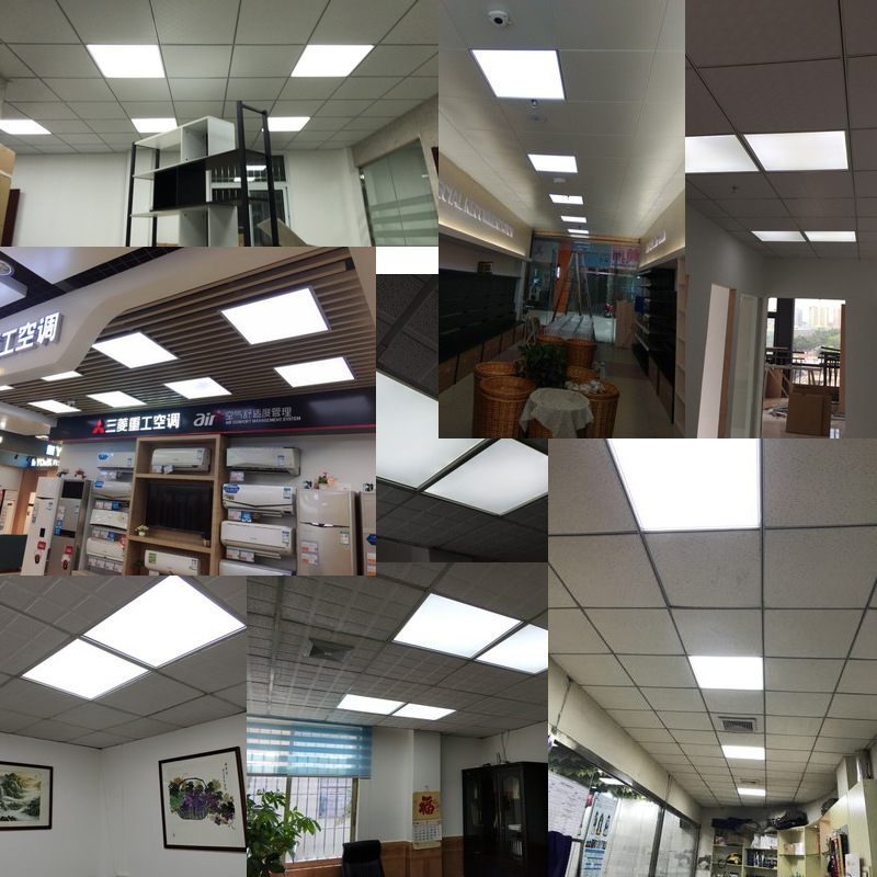 Integrated ceiling light 600x 600LED flat panel light 60x 60 grille light mineral wool gypsum board 595 engineering panel light