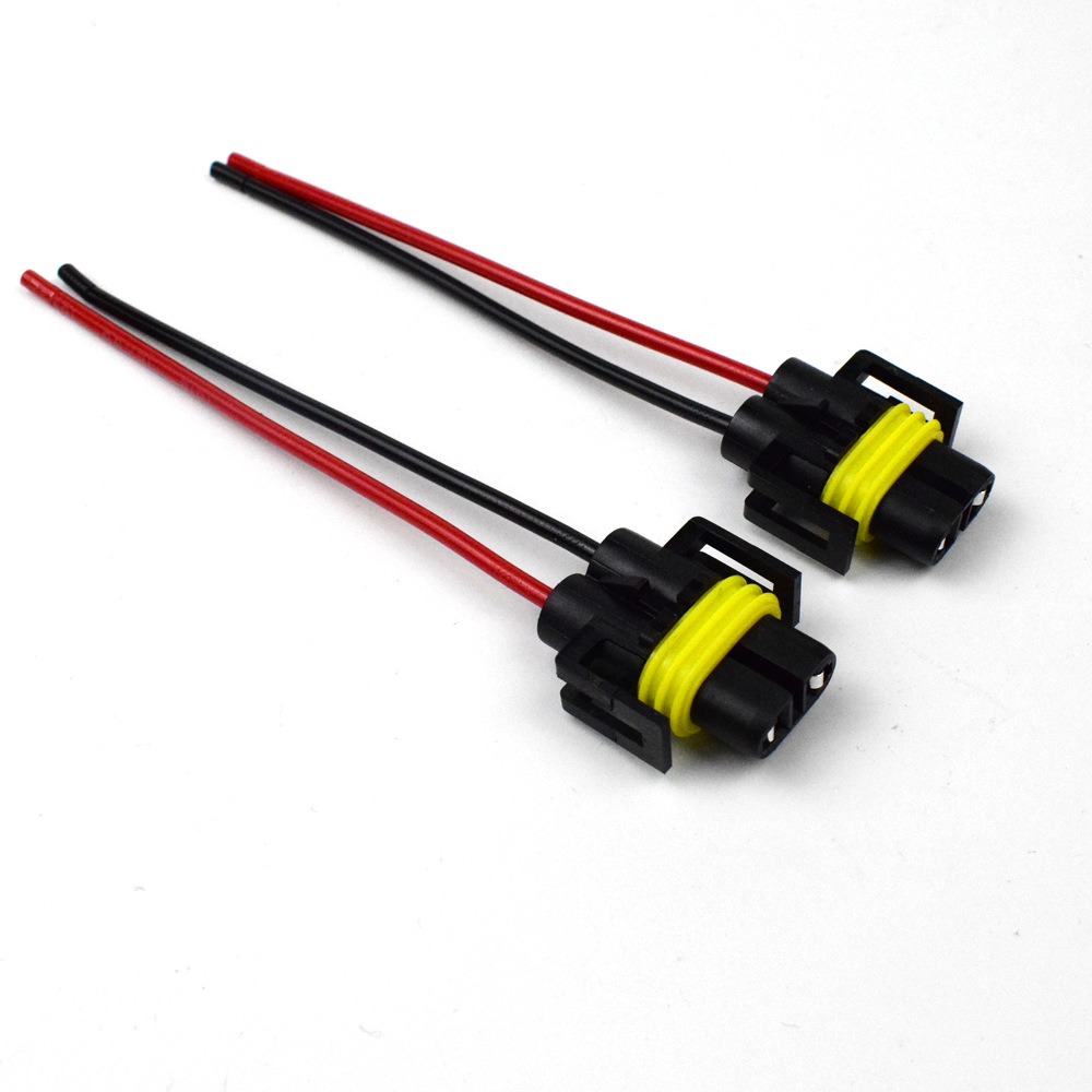 Car socket cable led hid H11 H9 H 8 880 H16JP waterproof male and female connector plug with wire