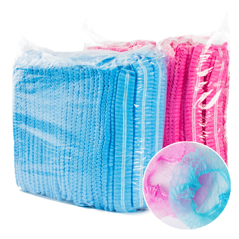 Disposable Hat Head Cover Non-woven Breathable Chef Women's Kitchen Hair Cap Workshop Dust-proof Work Cap Men's Dust-proof