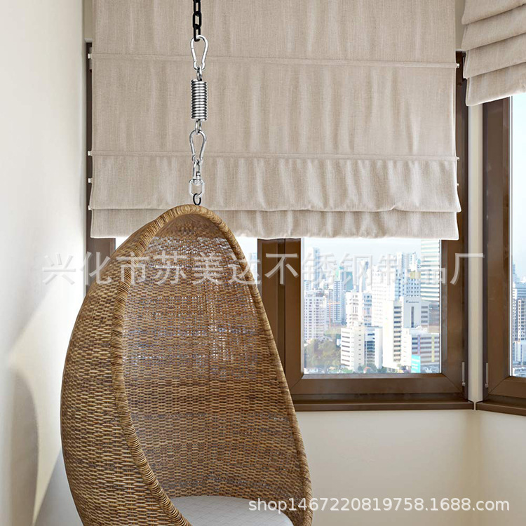 304 Telescopic Spring Hook Set Hammock Hanging Chair Hanging Buffer Rotary Device Outdoor Hanging Chair Swing Accessories