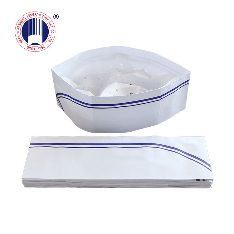 Disposable chef hat paper hat boat hat kitchen hat hotel catering oil-proof breathable work hat paper hats