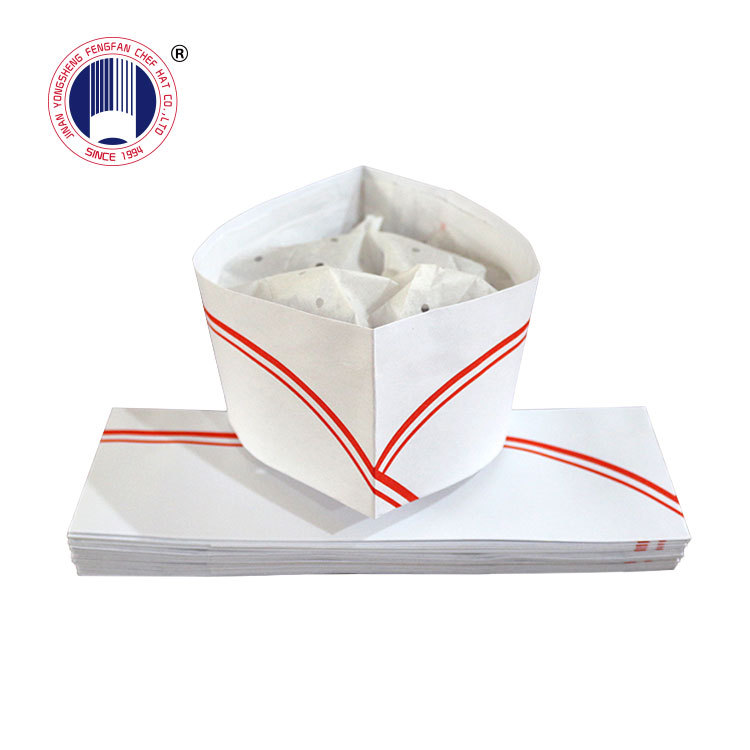 Disposable chef hat paper hat boat hat kitchen hat hotel catering oil-proof breathable work hat paper hats