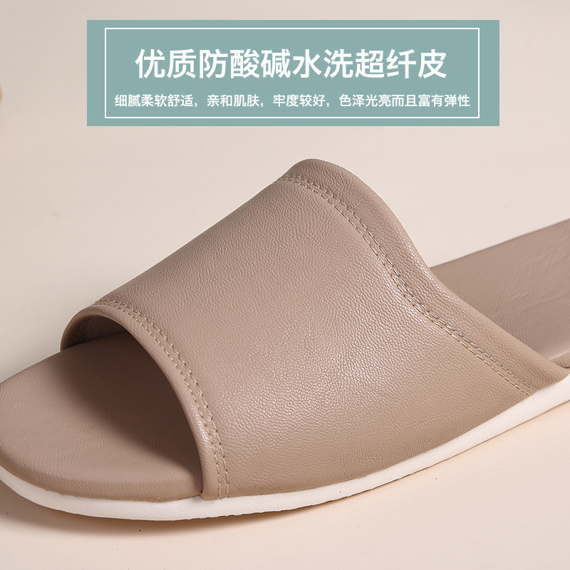 Summer High-end Office Sandals Home Leather Slippers Home Indoor Non-slip Home Leather Sandals Slippers Women Wholesale