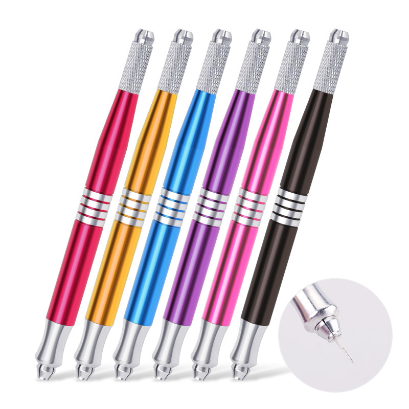 Factory direct sales double head tattoo embroidery pen No.22 eyebrow tattoo pen Korean multi-functional tattoo handmade pen portable