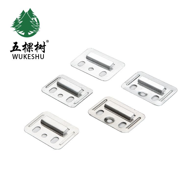 Pvc Buckle Plate Fixing Piece Bamboo Fiber Plate Integrated Wall Panel Buckle Stainless Steel Clip Wall Panel Clip