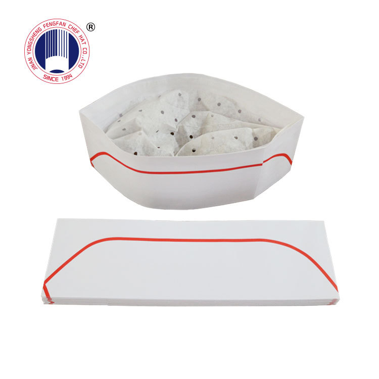 Disposable chef hat paper hat boat hat kitchen hat hotel catering oil-proof breathable work hat paper hats