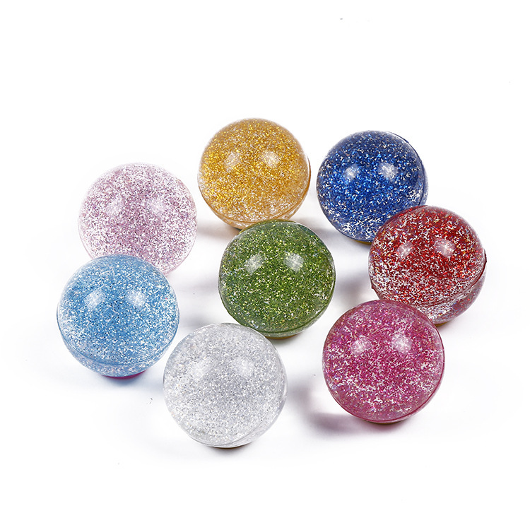 Toys Bulk Wholesale New Children's Leisure Entertainment Parent-Child Interaction Bright Glitter Fine Pink Elastic Ball