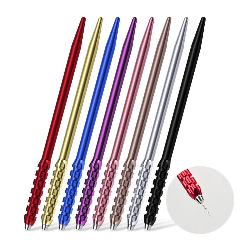 Factory direct dart tattoo embroidery pen 17 eyebrow pencil metal fog cross tattoo manual pen