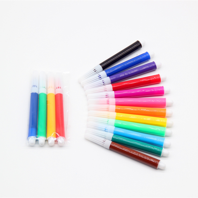 Manufacturer 101 Children's Watercolor Pens Colored Pens Drawing Pens 8/6/5/4 Colors Bagged Small Pens Water-Based Washable Gift