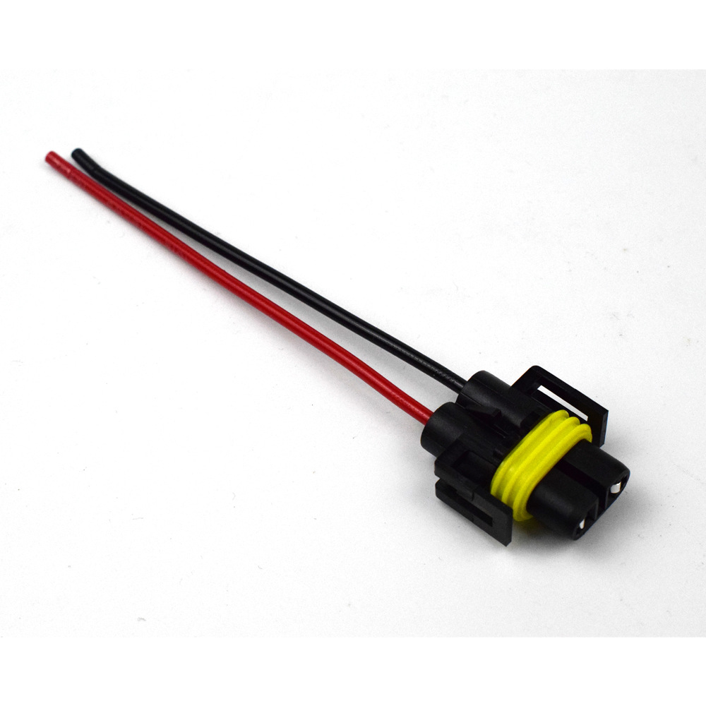 Car socket cable led hid H11 H9 H 8 880 H16JP waterproof male and female connector plug with wire