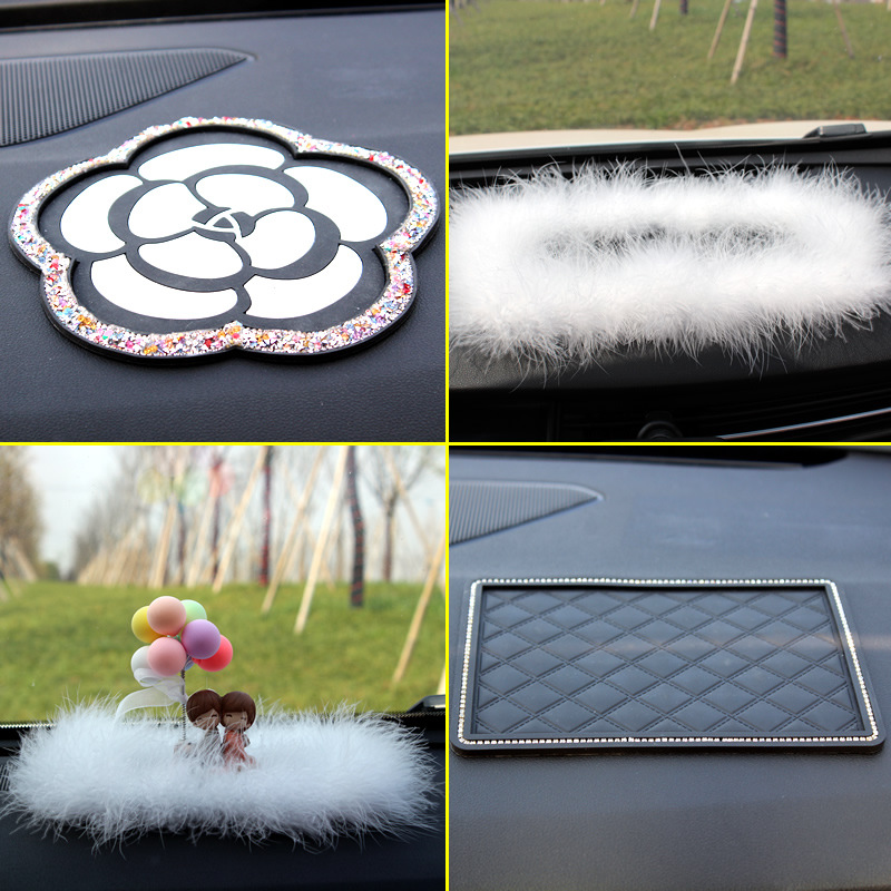 Шумоподавляющий аксессуар для автомобиля, ювелирные изделия, алмазный перо, силиконовый коврик, жемчужный чайный цветок, производитель для укладки волос