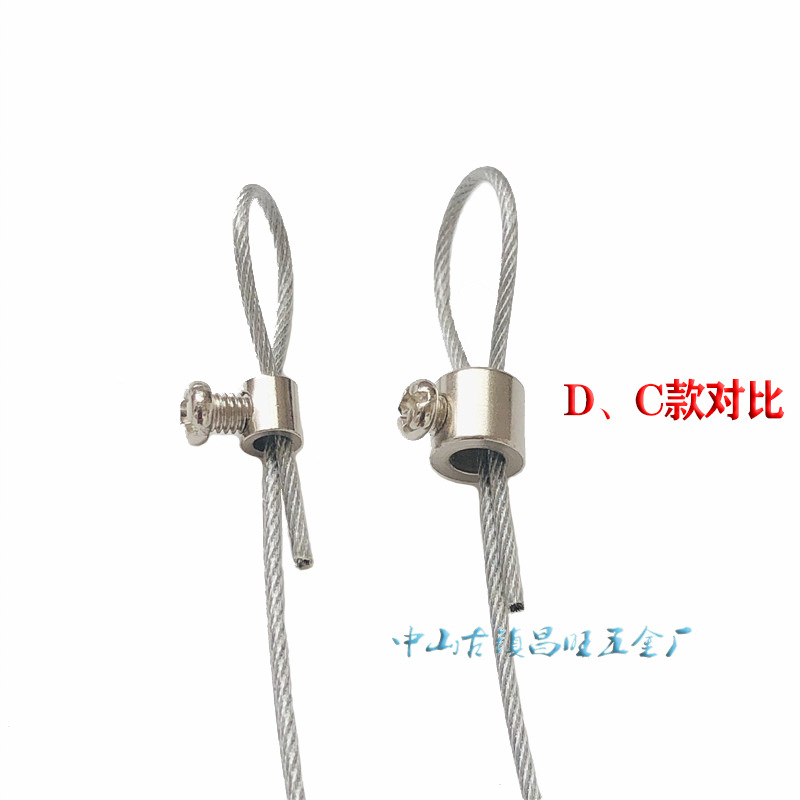 Supply of Wire Rope Lock Buckle Single Hole Double Hole Sling Fastening Buckle Sling Wire Positioning Chuck Lighting Hardware Accessories