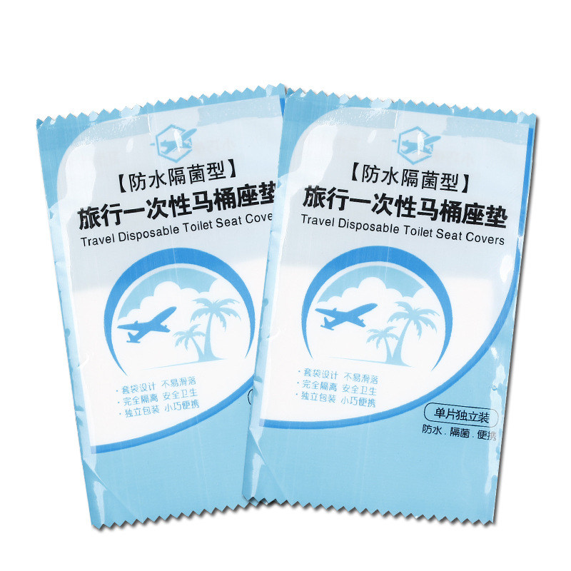 Manufacturer's Supply Large Transparent White Thickened Plastic Waterproof and Anti-Fouling Portable Travel Hotel Disposable Toilet Mat