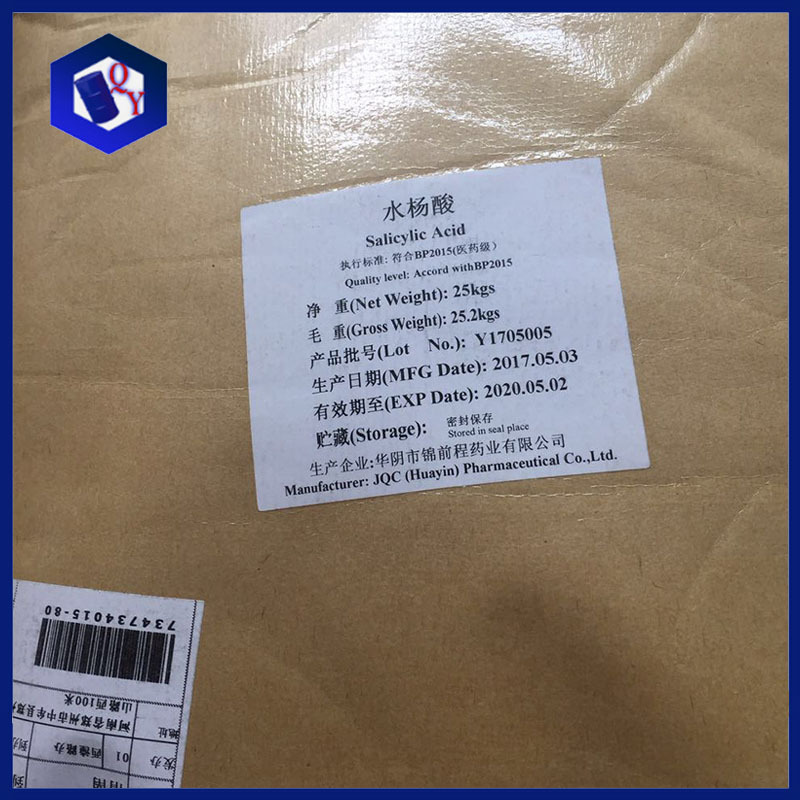 Cosmetic Grade Shaanxi Huayin Salicylic Acid Powder Medical Benzoic Acid Preservative 25kg Bag 1.0kg High Purity