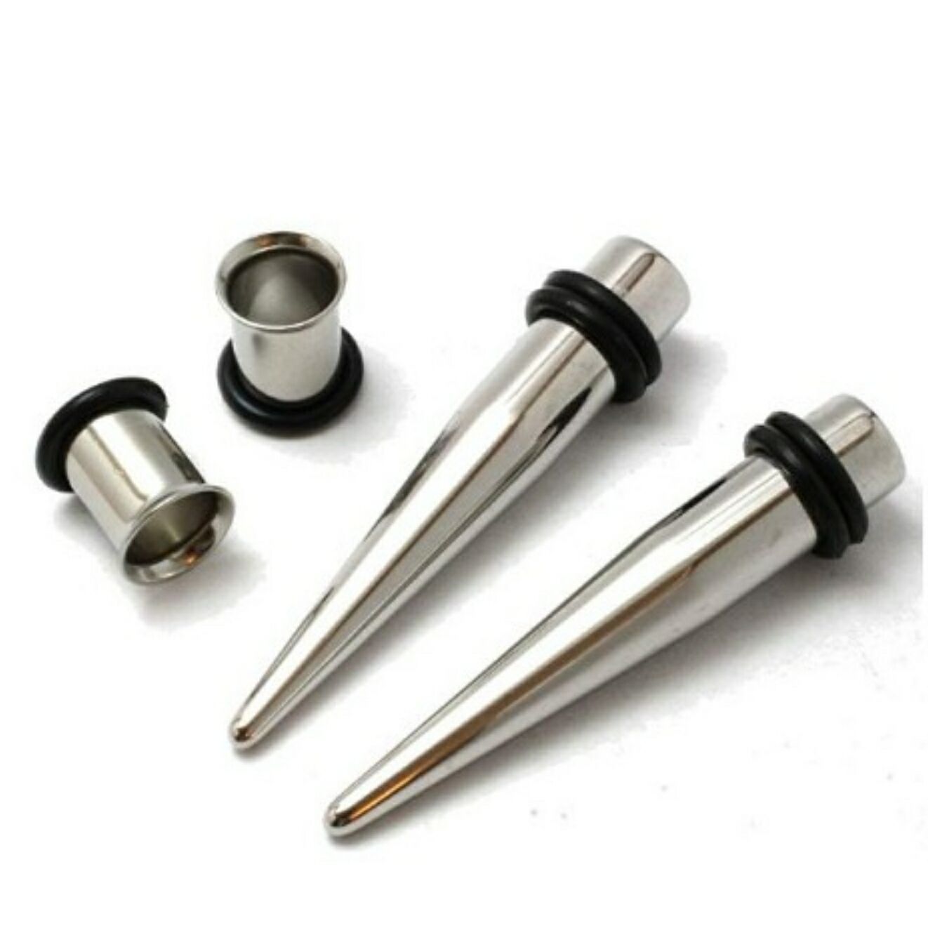 Body Piercing Jewelry Stainless Steel Ear Expansion 9Mm7Mm Pointed Cone Horn Auricle Set Export Cross-Mirror Hole Expander