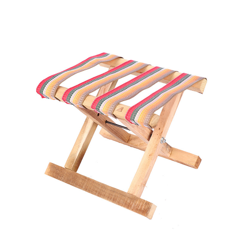 Sophora wood broadband oil Mazar manufacturers supply folding stool small Mazar stool outdoor portable fishing solid wood stool
