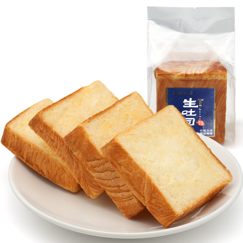 Raw Toast Hand-Shredded Bread 70G/Bag Milk-Flavored Non-Filled Meal Replacement Cake Casual Snacks Wholesale Dropshipping