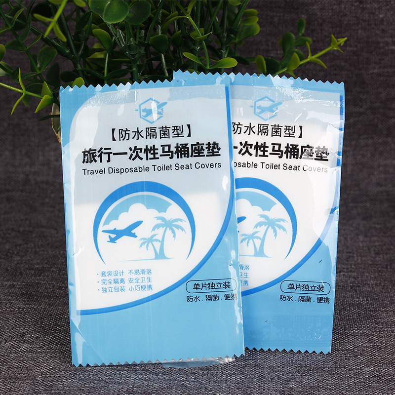 Manufacturer's Supply Large Transparent White Thickened Plastic Waterproof and Anti-Fouling Portable Travel Hotel Disposable Toilet Mat