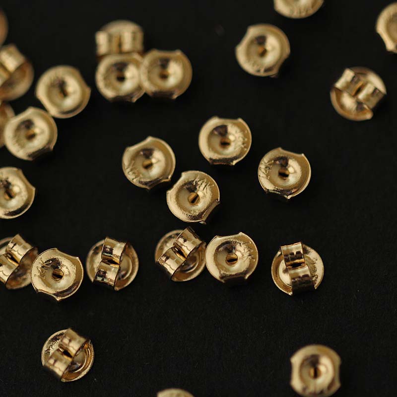 Мини-серьги из чистого 14K золота, корейский стиль