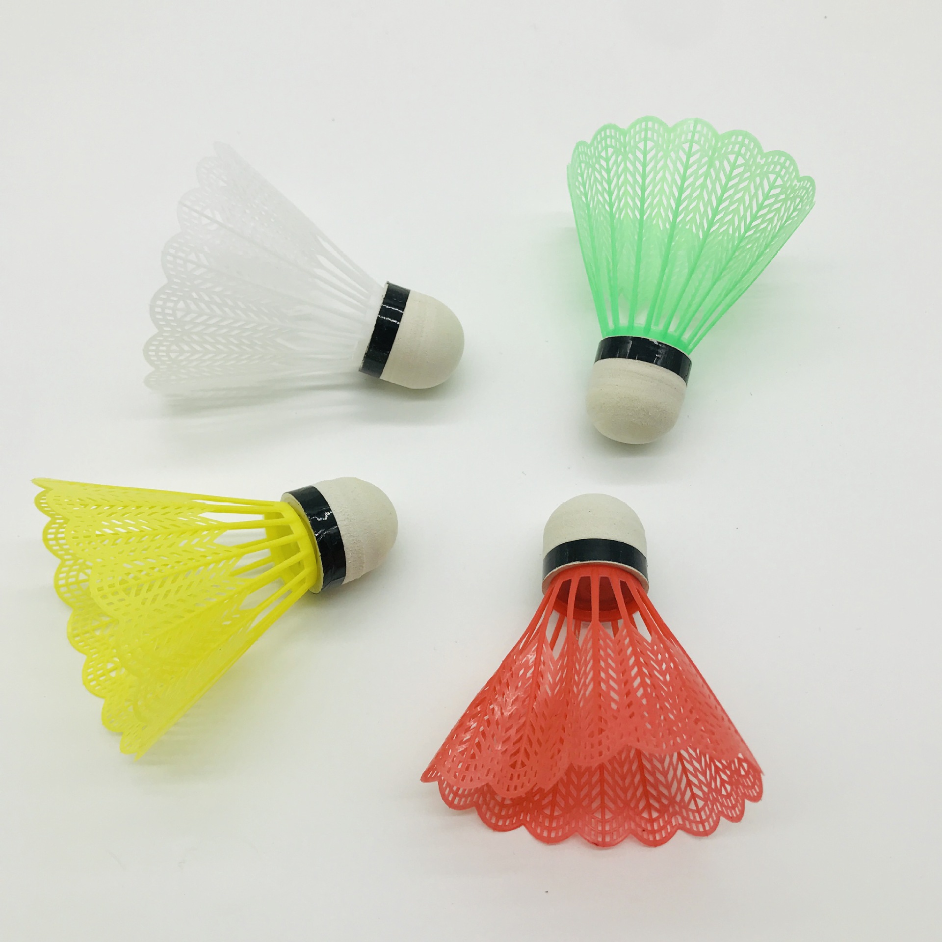 Factory Direct color plastic badminton foam ball head 6 hanging cards children student training toys