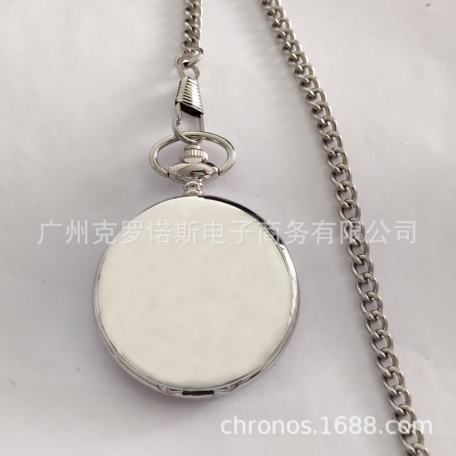 Fashion UP black silver gold glossy retro antique pocket watch manufacturers large 4.5cm gift pocket watch waist chain