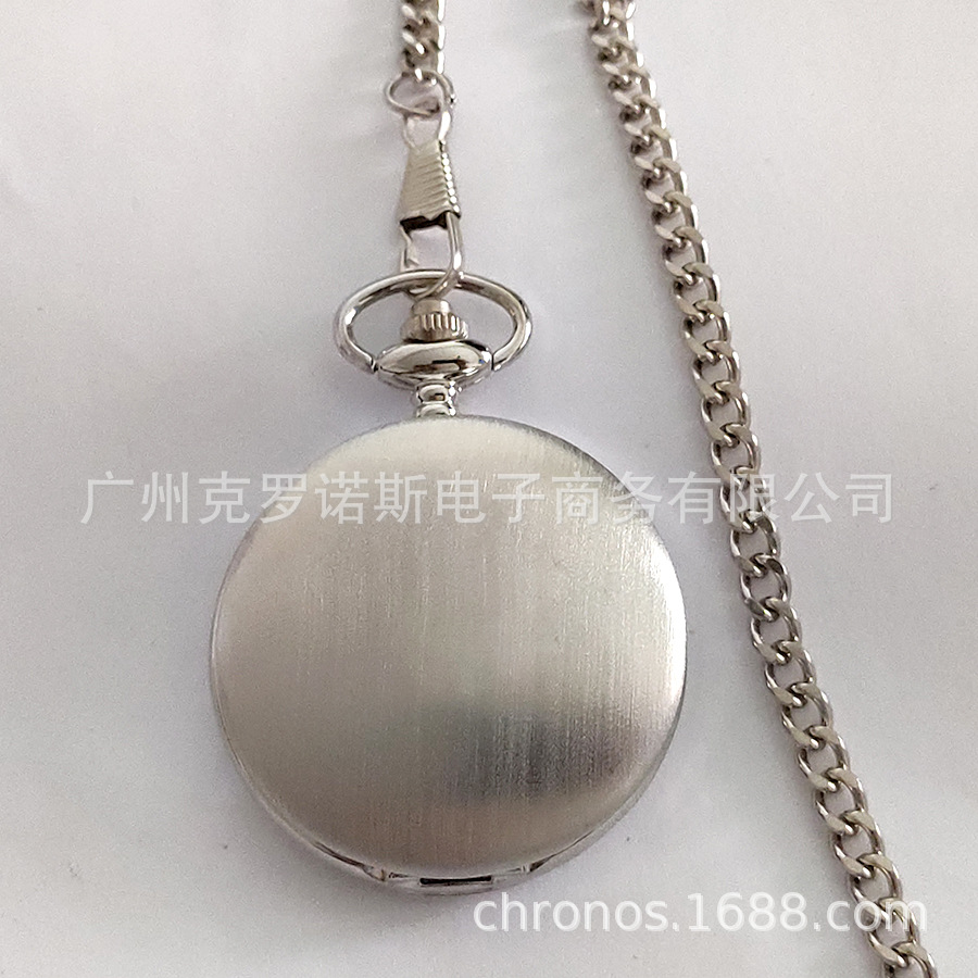 Fashion UP black silver gold glossy retro antique pocket watch manufacturers large 4.5cm gift pocket watch waist chain