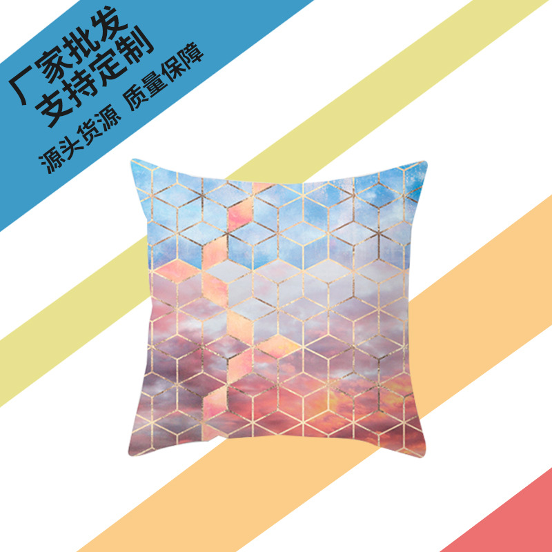 Cross-Border Amazon Temu Home Waterproof Pillow Sofa Pillow Case Cushion Cover Pillow Case Waist Pillow Hotel