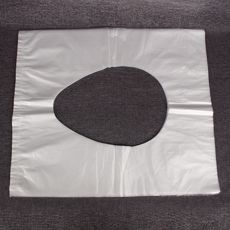 Manufacturer's Supply Large Transparent White Thickened Plastic Waterproof and Anti-Fouling Portable Travel Hotel Disposable Toilet Mat