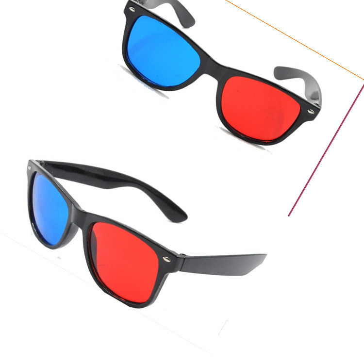 2024m Nail Style Red and Blue 3D Glasses Stereo Glasses Factory Direct Sales Export European and American 2140m Nailed Red and Blue Glasses