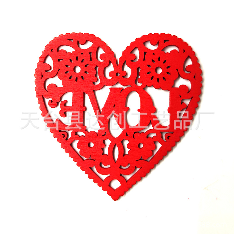 Подвеска в форме сердца из дерева с резьбой "Натуральная любовь" для свадьбы, аксессуары для одежды, декор в форме сердца