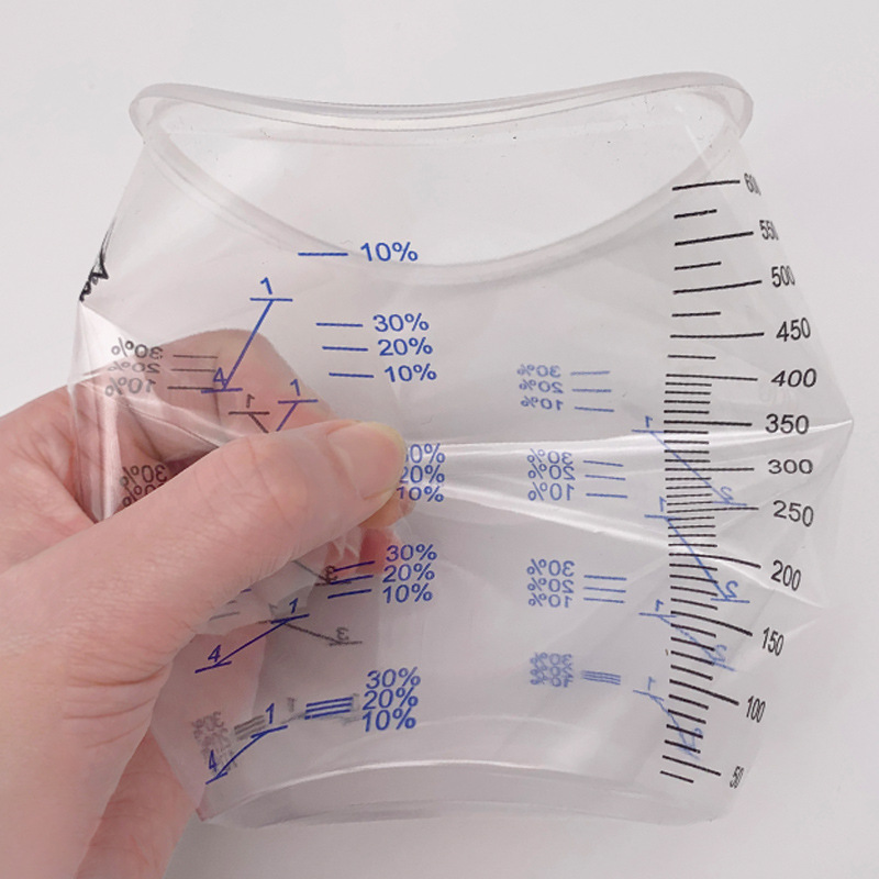Direct selling disposable plastic measuring cup 600ml transparent formula paint blending Cup pp scale cup baking measuring cup beaker
