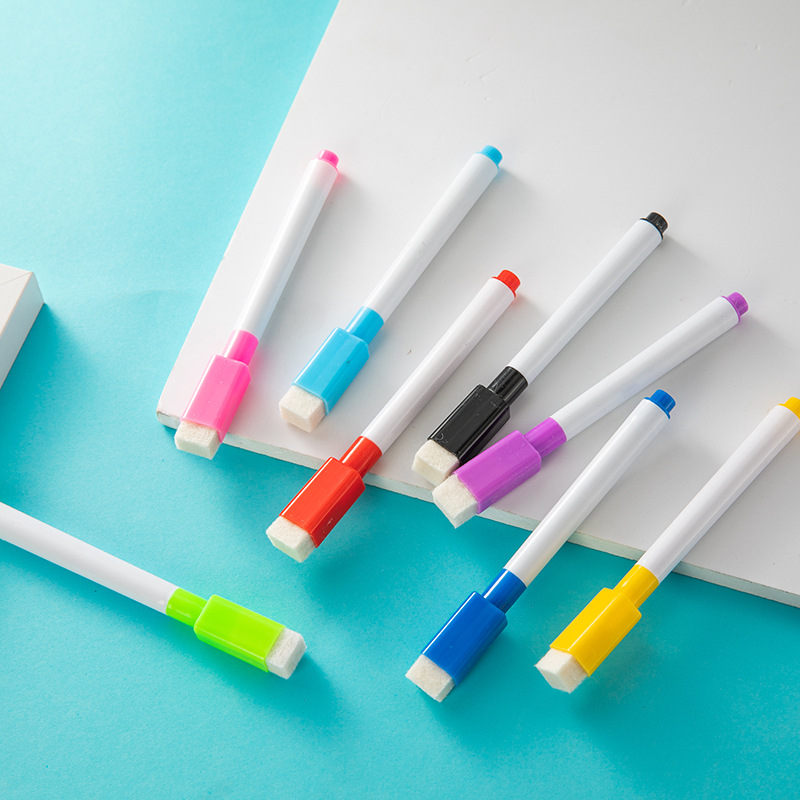 Оптовая продажа цветного маркера черного стержня для белой доски с лампой креативный с щеткой