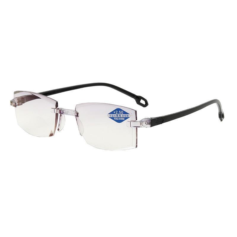 New Anti-Blue Light Reading Glasses for Men's Street Stalls, Ultra-Light High-Definition Stall Supply, Edge-Cut Double-Light Reading Glasses for Both Distance and Near Use