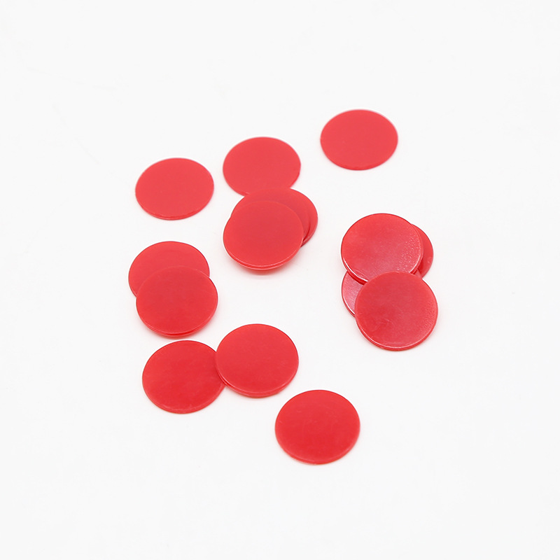 Chip plastic game coin round card blank solid color wafer color light plate chip coin translucent small sequins