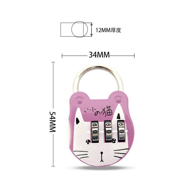 Factory Direct Metal Combination Lock for Bags, Colorful Combination Padlock for Luggage, Gym Lockers, and Cabinet Doors with Lock