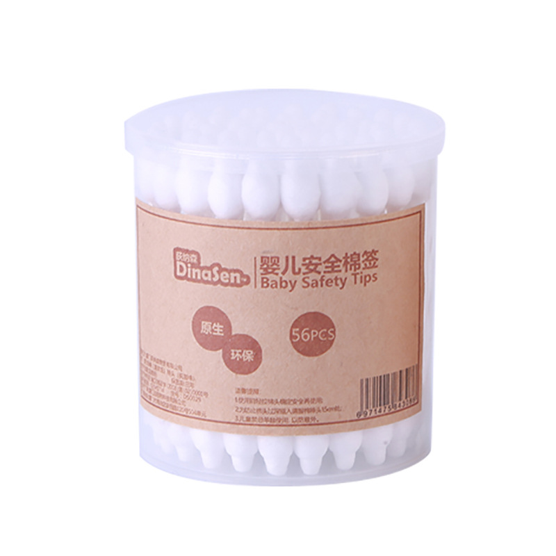 Aidai light industry cotton swab manufacturer 56 round barrel gourd head paper stick cotton swab Big Head cotton swab baby cotton swab