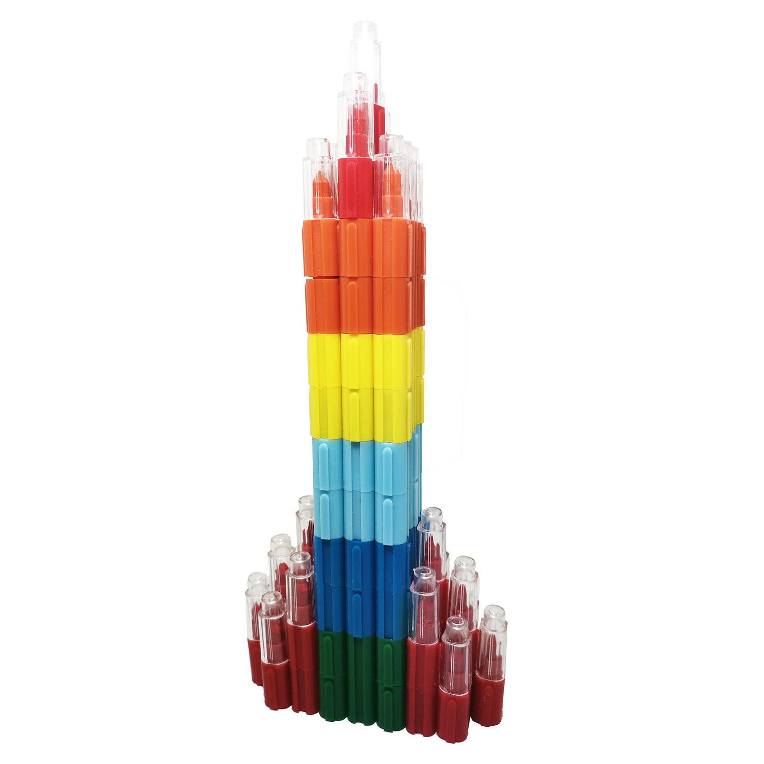 12-Section Building Block Crayons, Plastic Crayons, Plastic Crayons, Square Crayons, My589