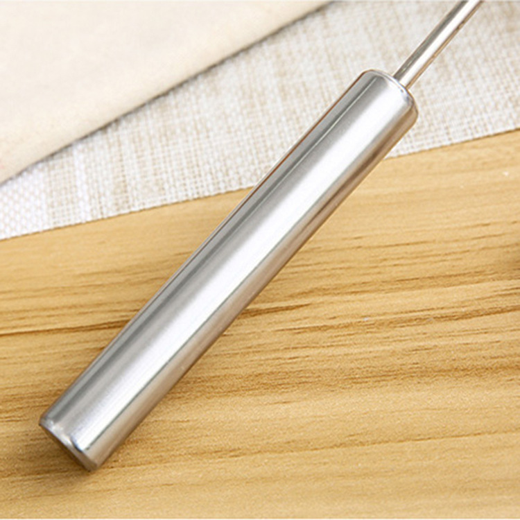 Stainless Steel Semi-Automatic Egg Beater Household Manual Press-Type Rotating Egg Beater Egg Cream Stirring Stick
